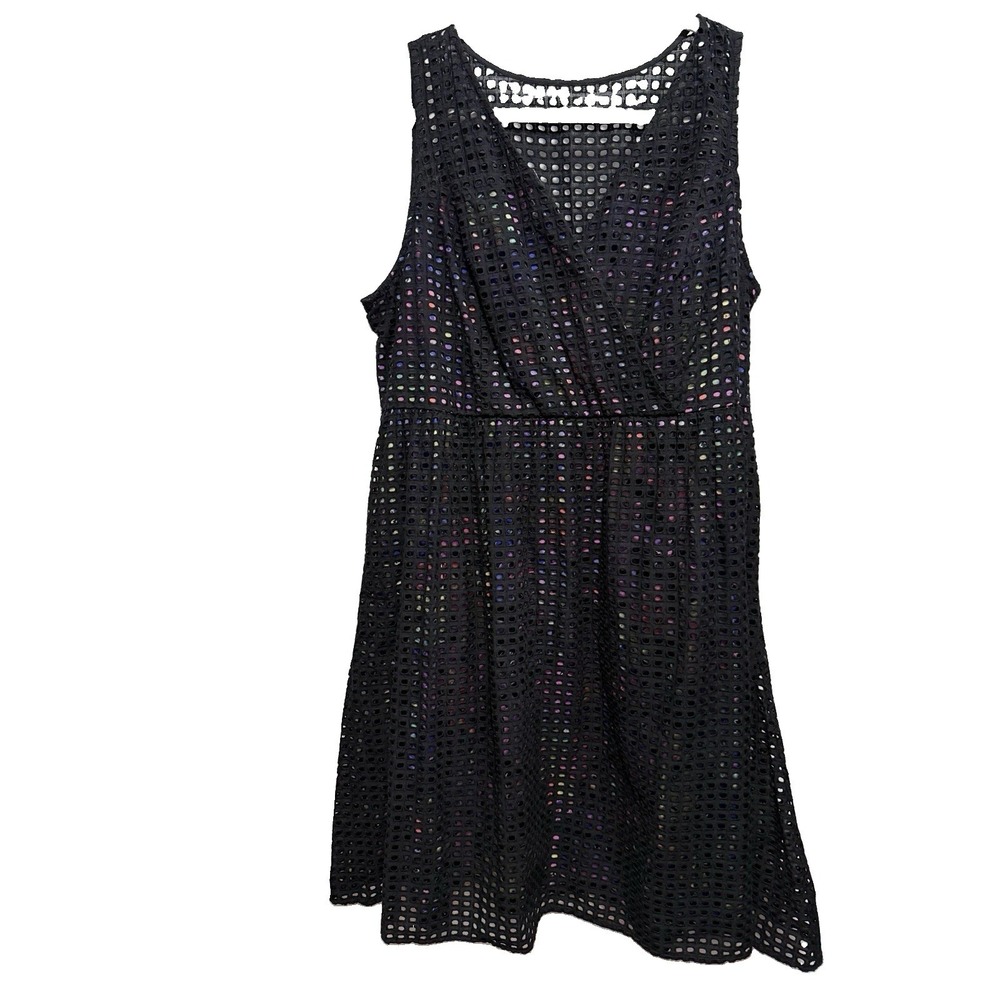 NWT Lane Bryant Black Eyelet Floral Fit & Flare Party Dress Womens Plus Size 18